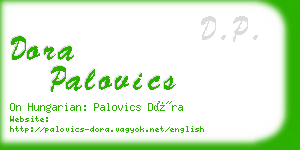 dora palovics business card